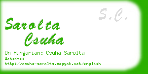 sarolta csuha business card